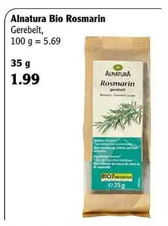 Globus Alnatura Bio Rosmarin Angebot