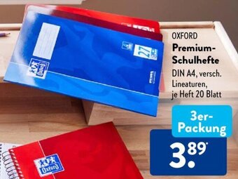 Aldi Süd OXFORD Premium Schulhefte 3er-Packung Angebot