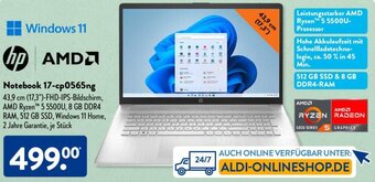 Aldi Süd hp Notebook 17-cp0565ng Angebot