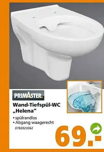 Globus Baumarkt Primaster Wand-tiefspül-wc „helena” Angebot