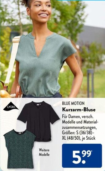 Aldi Süd BLUE MOTION Kurzarm-Bluse Angebot