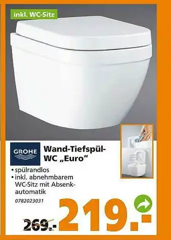 Globus Baumarkt Grohe Wand-tiefspül-wc „euro” Angebot