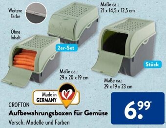 Aldi Süd CROFTON Aufbewahrungsboxen für Gemüse Angebot