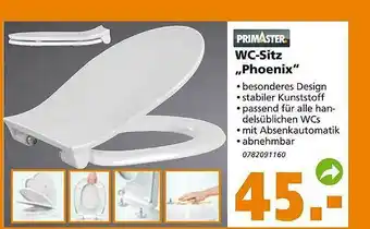 Globus Baumarkt Primaster Wc-sitz „phoenix” Angebot