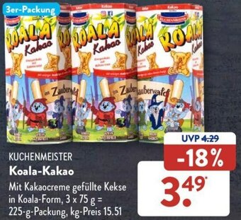 Aldi Süd KUCHENMEISTER Koala-Kakao 225 g Packung Angebot