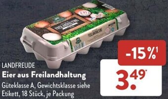 Aldi Süd LANDFREUDE Eier aus Freilandhaltung Angebot