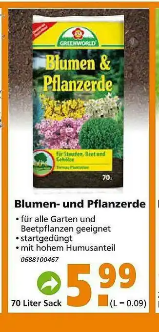 Globus Baumarkt Blumen- Und Pflanzerde Angebot