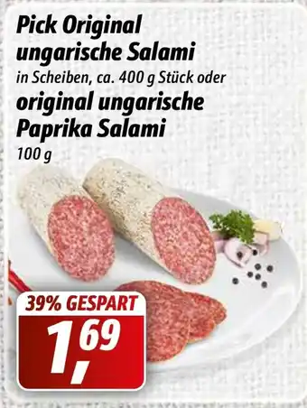 Simmel Pick Original ungarische Salami 400g oder Original ungarische Paprika Salami 100g Angebot