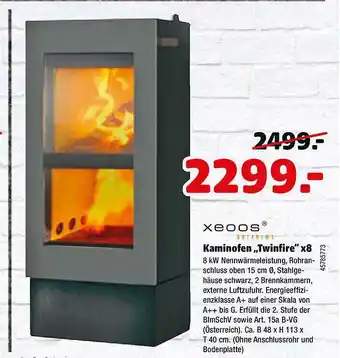 Hagebau Xeoos Kaminofen „twinfire” X8 Angebot