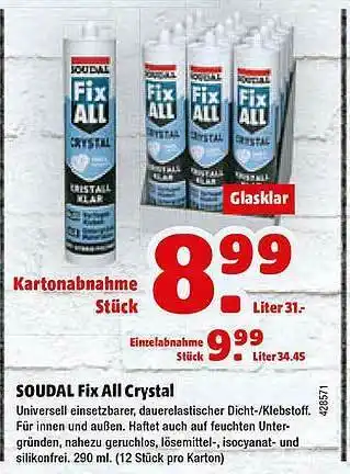 Hagebau Soudal Fix All Crystal Angebot