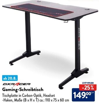 Aldi Süd DXRACER Gaming-Schreibtisch Angebot