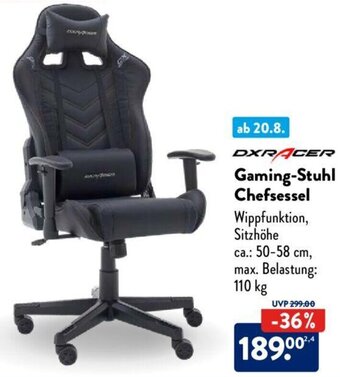 Aldi Süd DXRACER Gaming-Stuhl Chefsessel Angebot