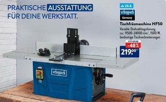 Aldi Süd scheppach Tischfräsmaschine HF50 Angebot