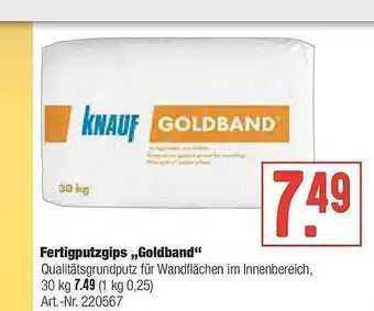 Hellweg Fertigputzgips „goldband” Angebot