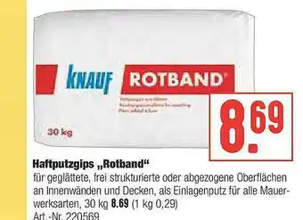 Hellweg Haftputzgips „rotband” Angebot