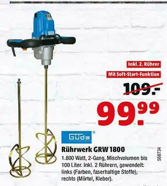 Hagebau Güde Rührwerk Grw 1800 Angebot