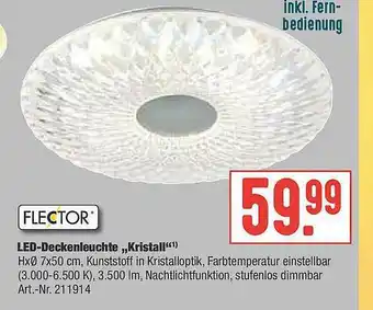 Hellweg Led-deckenleuchte „kristall” Flector Angebot