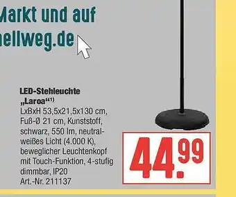 Hellweg Led-stehleuchte „laroa” Angebot