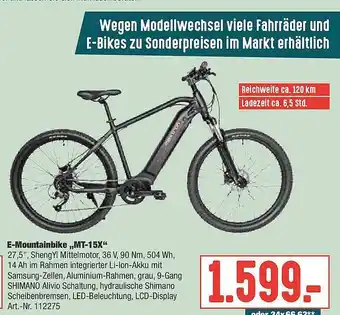 Hellweg E-mountainbike „mt-15x” Angebot