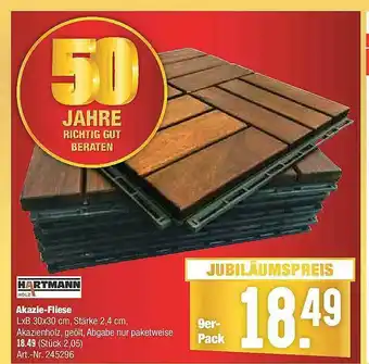 Hellweg Hartmann Akazie-fliese Angebot