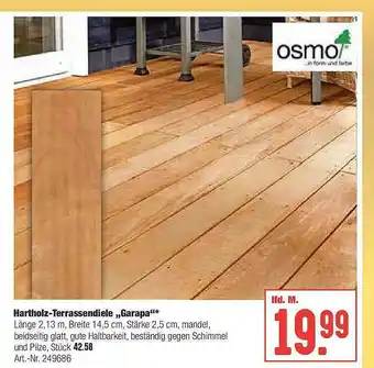 Hellweg Hartholz-terrassendiele „garapa” Angebot