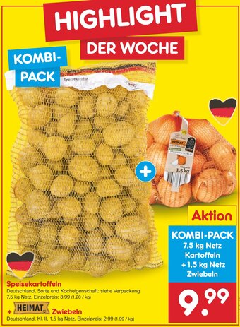 Netto Marken-Discount HEIMAT Speisekartoffeln und Zwiebeln Angebot