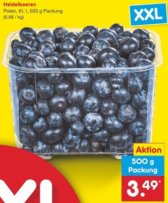 Netto Marken-Discount Heidelbeeren 500 g Packung Angebot