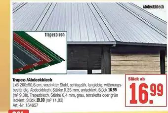 Hellweg Trapez Abdeckblech Angebot