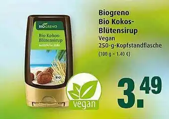 Markant Biogreno Bio Kokos-blütensirup Angebot
