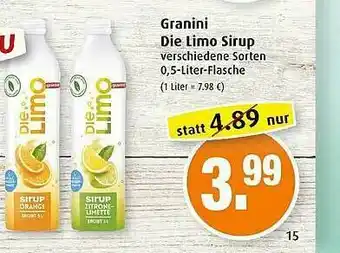 Markant Granini Die Limo Sirup Angebot