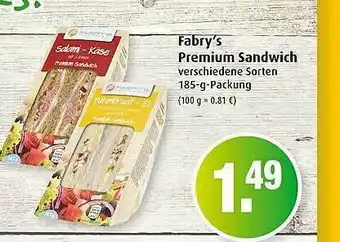 Markant Fabry's Premium Sandwich Angebot