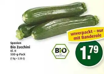 Markant Spanien Bio Zucchini Angebot