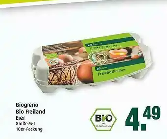 Markant Biogreno Bio Freiland Eier Angebot