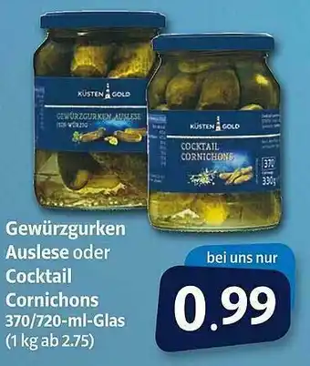 Markant Markt Gewürzgurken Auslese Oder Cocktail Cornichons Angebot