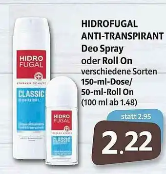 Markant Markt Hidrofugal Anti-transpirant Deo Spray Oder Roll On Angebot