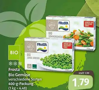 Markant Markt Frosta Bio Gemüse Verschiedene Sorten Angebot