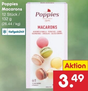 Netto Marken-Discount Poppies Macarons 12 Stück / 132 g Angebot