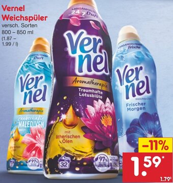 Netto Marken-Discount Vernel Weichspüler 800-850 ml Angebot