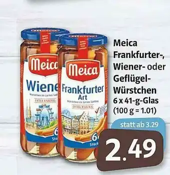 Markant Markt Meica Frankfurter- Wiener- Oder Geflügel- Würstchen Angebot