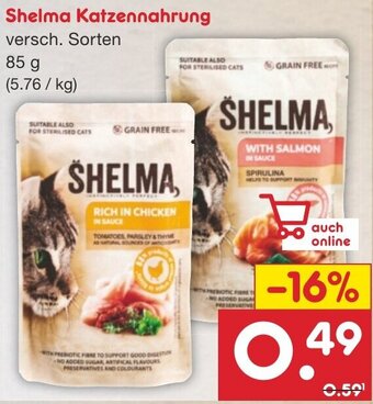 Netto Marken-Discount Shelma Katzennahrung 85 g Angebot