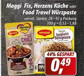 Simmel Maggi Fix, Herzens Küche oder Food Travel Würzpaste Angebot