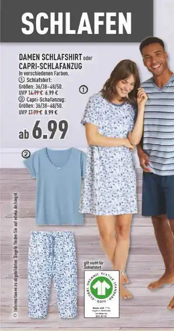 Marktkauf Damen Schlafshirt Oder Capri-schlafanzug Angebot