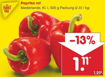 Netto Marken-Discount Paprika rot 500 g Packung Angebot