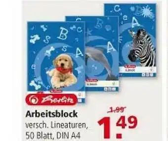 Multi Markt Arbeitsblock Herlitz Angebot