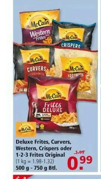 Multi Markt Deluxe Frites Curvers Western Crispers Oder 1-2-3 Frites Original Angebot