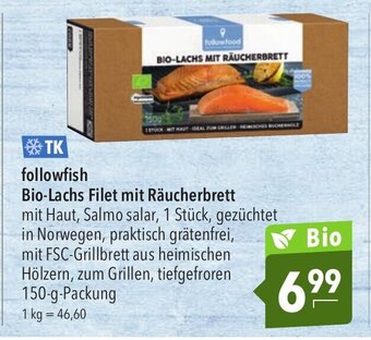 CITTI Markt followfish Bio-Lachs Filet mit Räucherbrett 150g Angebot