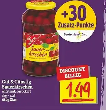 NP Discount Gut & Günstig Sauerkirschen Angebot