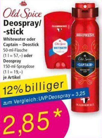 Norma Old Spice Deospray/ -stick Angebot