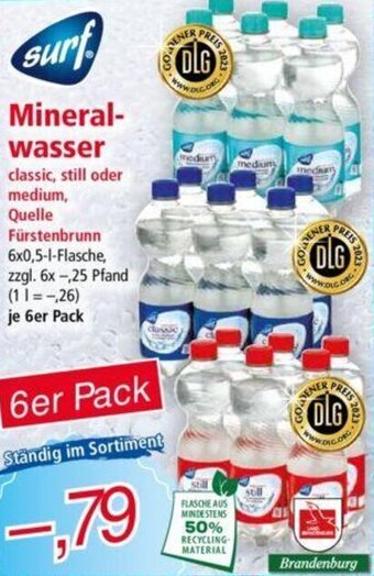 Norma Surf Mineralwasser 6er Pack Angebot