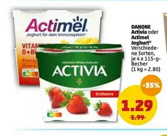 PENNY Danone Activia Oder Actimel Joghurt Angebot